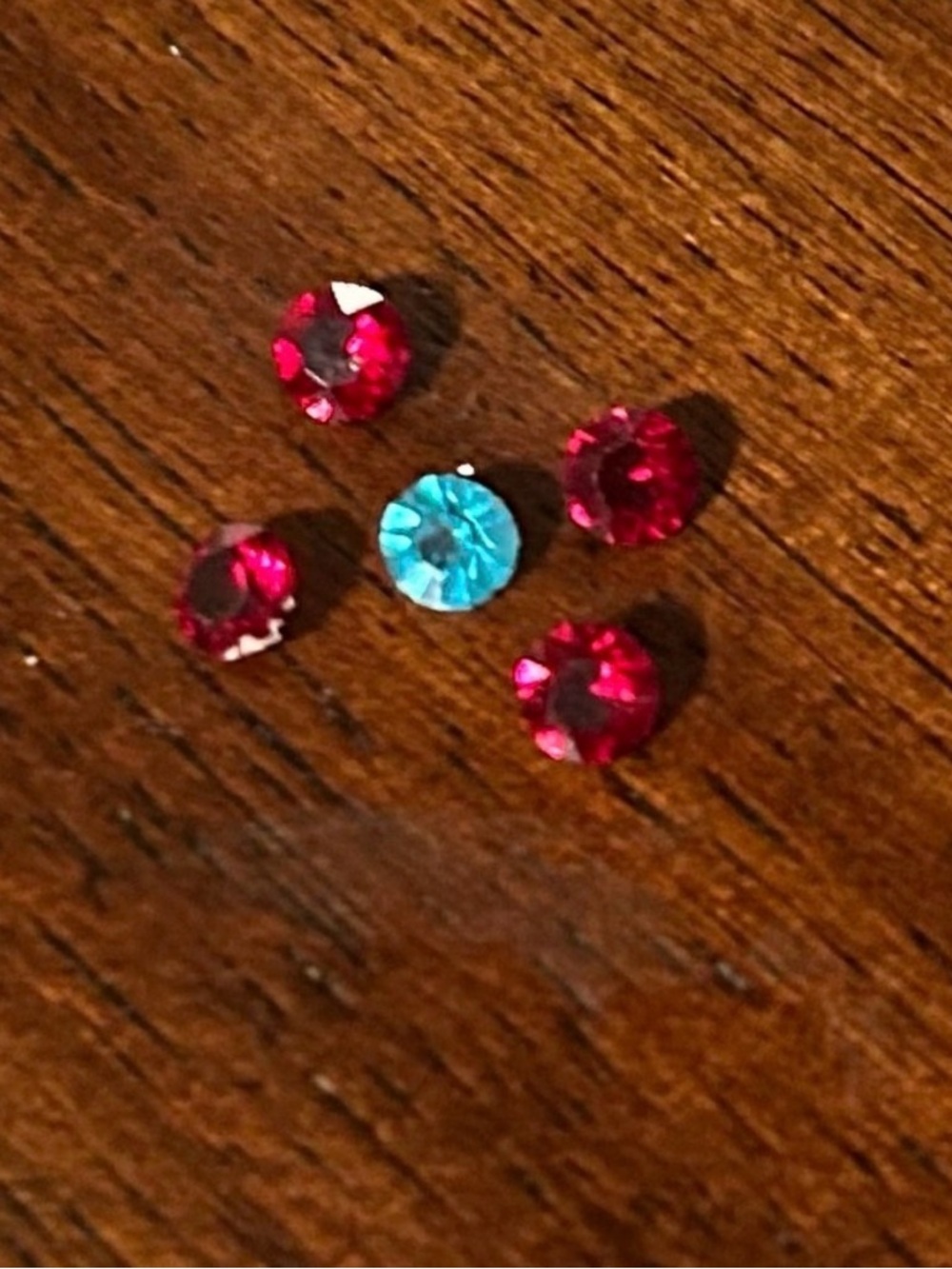 Origami Owl Red and Aqua Crystal Swarovski Star Dust
